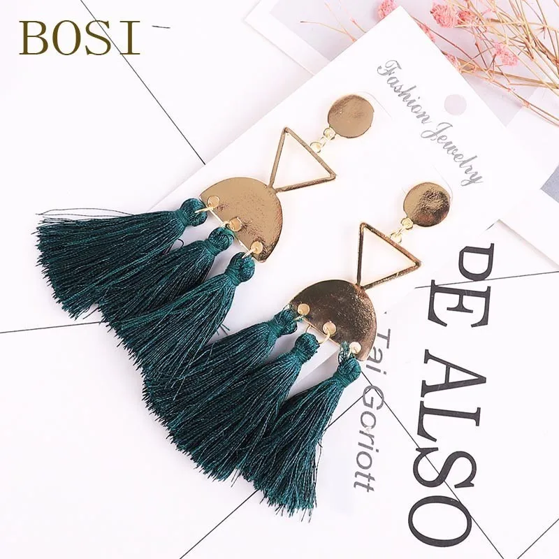 Серьги богемные Бохо модные ювелирные изделия серьги с кисточками женские