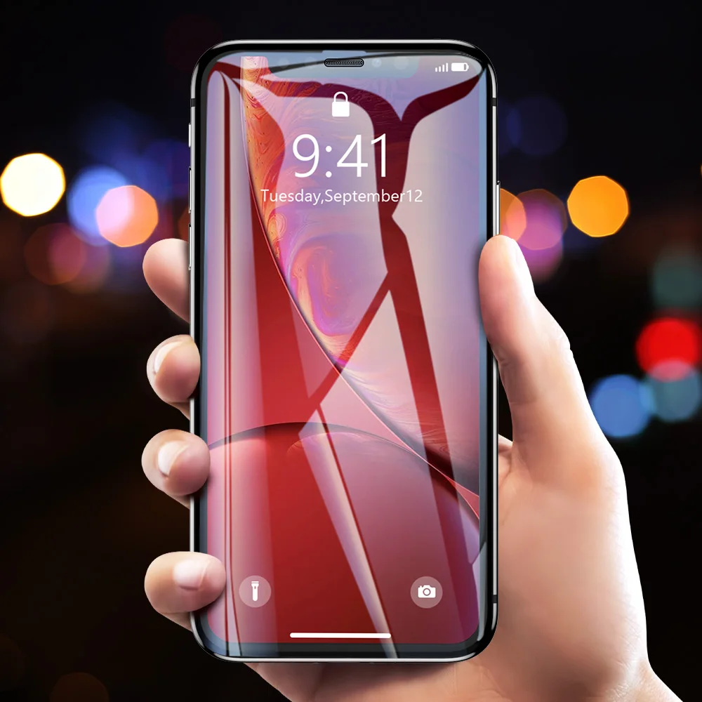 KISSCASE устойчивое к царапинам закаленное стекло для iPhone X XR XS Max полная защитная