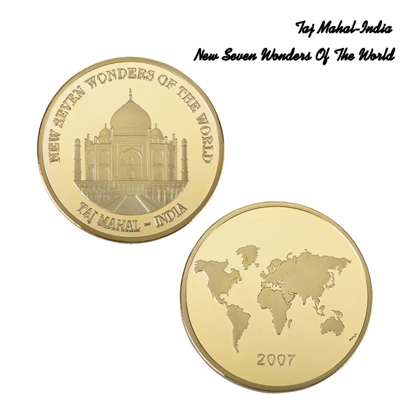 WR Декор для дома тадж махал позолоченная памятная монета 24 карата подарки на день