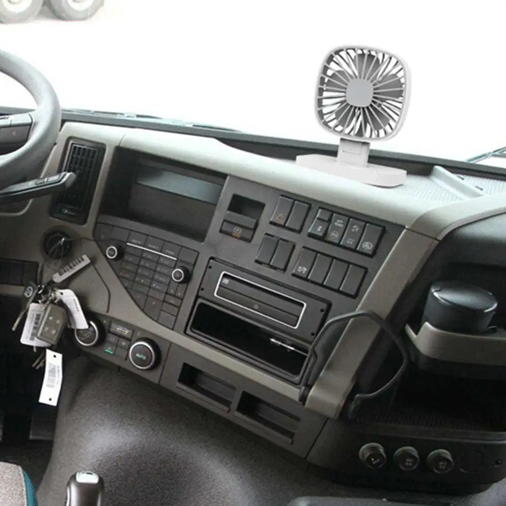 Автомобильный маленький USB вентилятор с вращением на 360 градусов источник