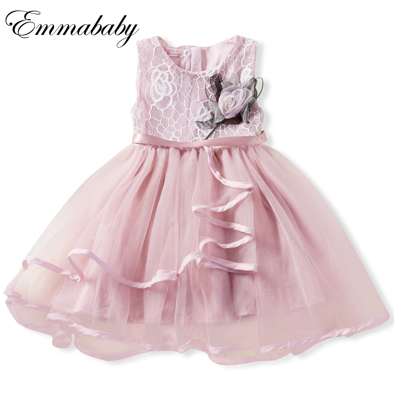 Emmababy 2019 цветочное детское платье для маленьких девочек без рукавов Сетчатое