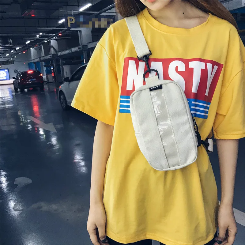 Waist Bag Trend Literary Retro Chest Personality Wild Shoulder Messenger Bags Women Man Harajuku Fanny Pack | Багаж и сумки