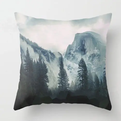 scape Print Cotton Linen Square Cushion Cover Case Home Decorative Sofa Living Room Decoration Pillow | Дом и сад