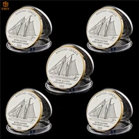 5pcs 1839 american civil war ship amistad cinque silver sailing replica commemorative coin collection for gifts