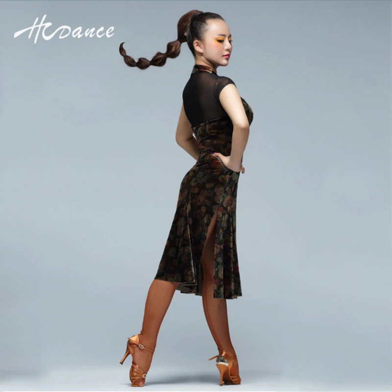 2016 Hcdance сексуальное платье для латинских танцев женские платья сальсы Танго