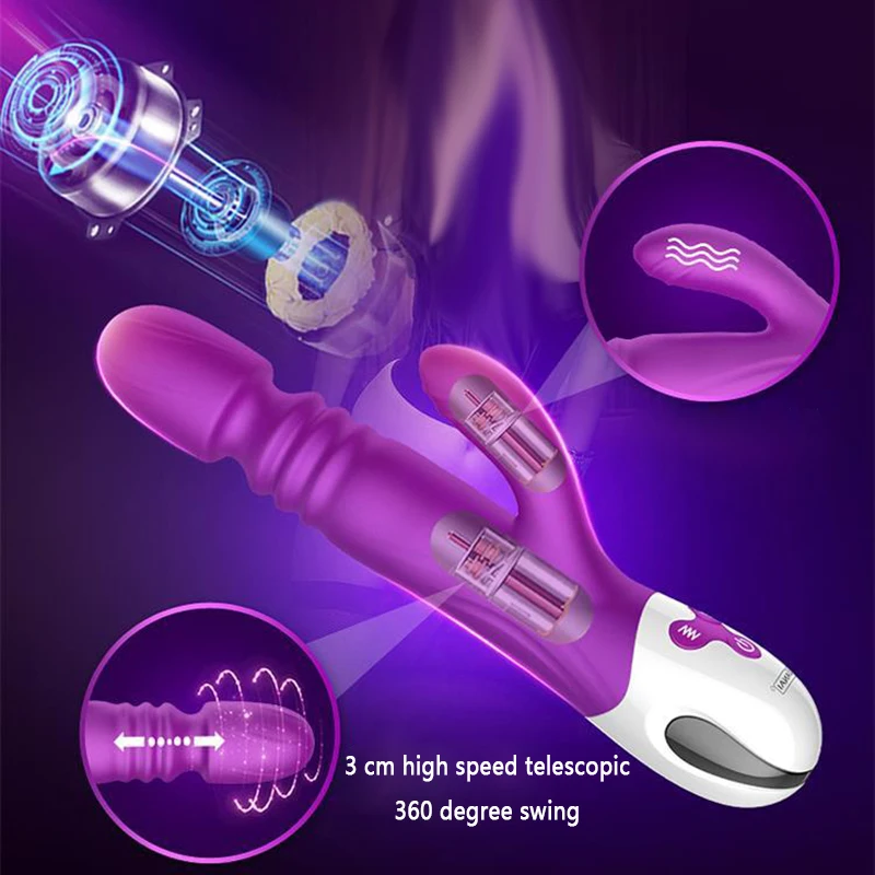 Telescopic Heating Dildo Vibrator For Woman Clitoral Stimulator Massager Vibrators Erotic Sex Toys for Women Female Masturbator | Красота и