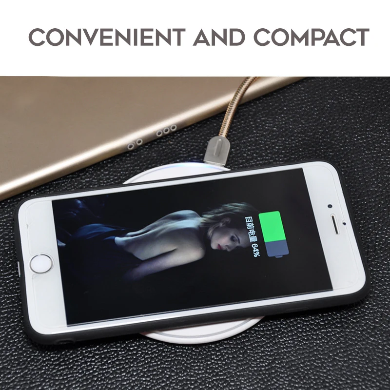 Беспроводное быстрое зарядное устройство 5 В/2 а 10 Вт QC 3 0 Qi подходит для Samsung IPhone