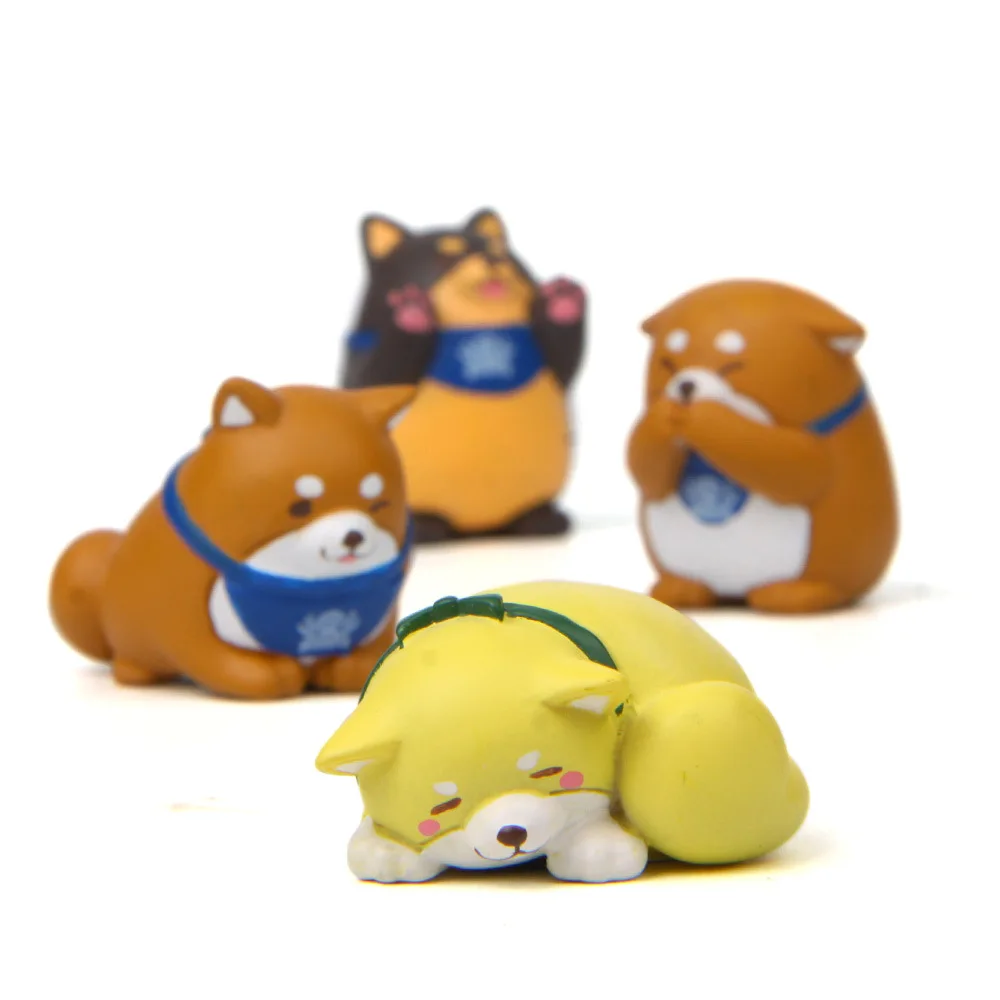 Милые Шиба ину Акита фигурки модель игрушки сумка маленький Pet Shop мини животных
