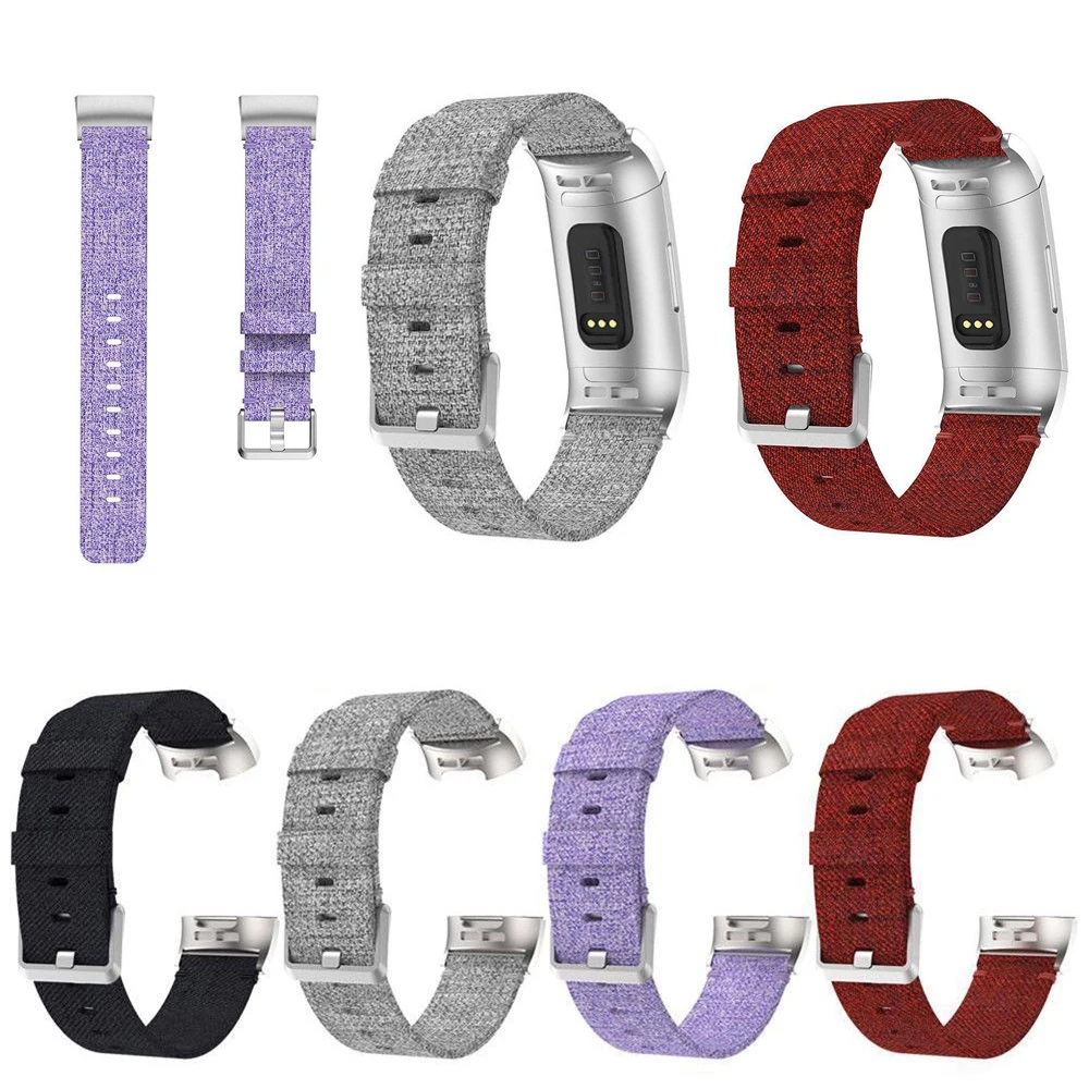 Ремешок тканевый для Fitbit Charge 3 Wrsitband сменный спортивный браслет из ткани занятий