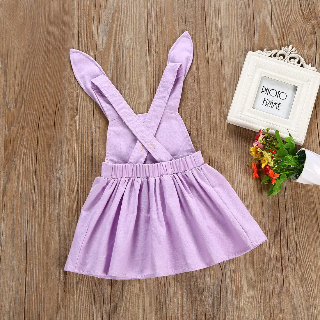 

Cute Baby Girl Ear Strap One-piece Romper Little Girls Tutu Strap Dress Infant Newborn Kid Clothes Outfit Summer 0-4T