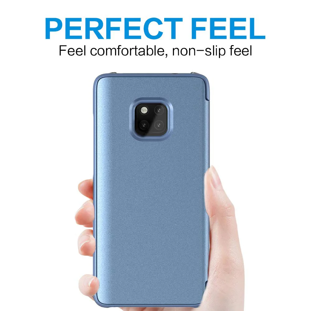 View Smart Mirror Phone Cases For Huawei P20 Lite Pro Mate 20 P P10 P9 P8 2017 Y5 Y6 2018 2019 On Honor 8X 9 10 7A Cover |