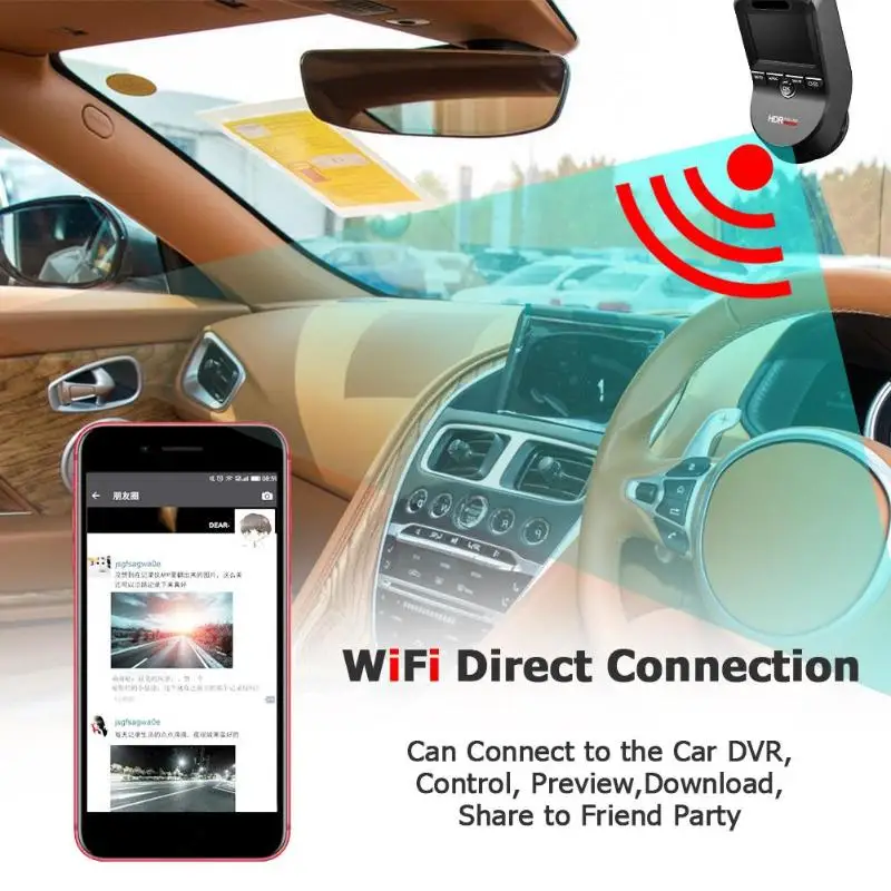 Автомобильный видеорегистратор VODOOL 4K 2160P Ultra HD GPS WiFi с задней камерой 1080P ночного
