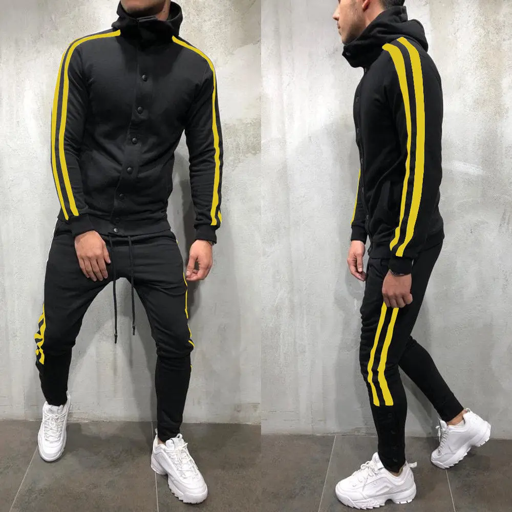 Новинка 2019 брендовый мужской спортивный костюм с длинным рукавом Повседневная