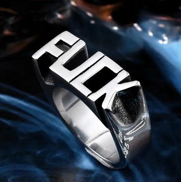 Fashion Punk Rock Alloy Word Wedding Engagement Jewelry Ring Wholesale 6-13 | Украшения и аксессуары