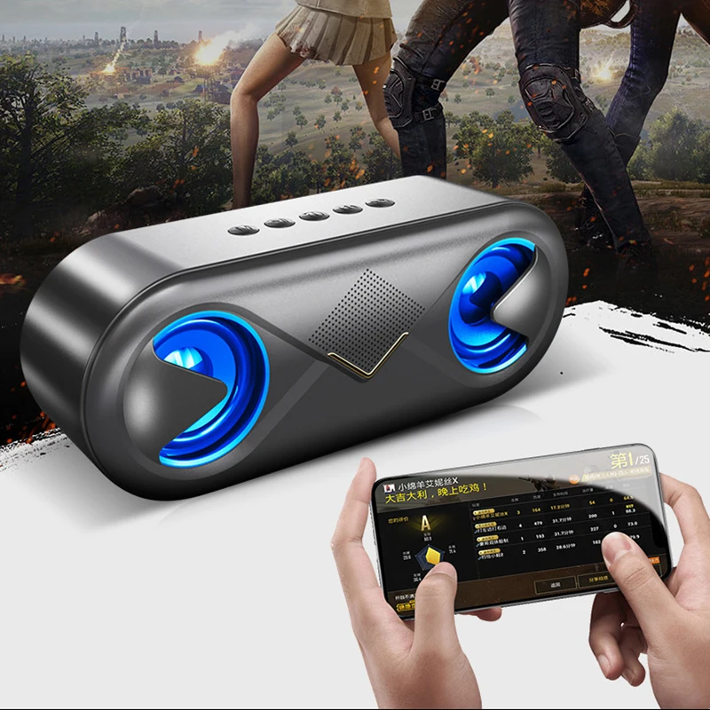 Открытый динамик беспроводной портативный Bluetooth светодиодный сабвуфер 4D Hifi