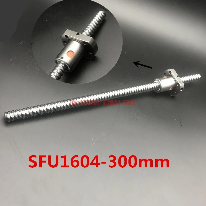 2021 Linear Rail Cnc Router Parts AXK Sfu1604 300mm 1604 Ball Screw L300mm:1 Pc L300mm No End Machined And 1 Nut Cnc Parts