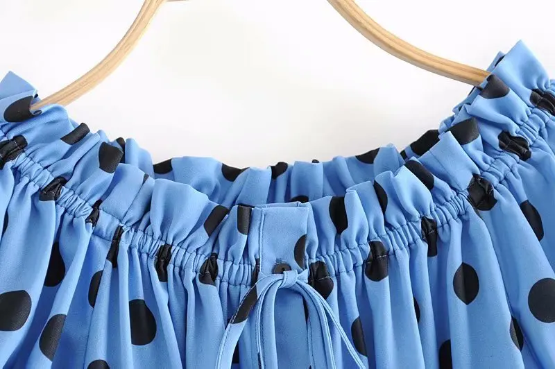 Женская рубашка с полосатым принтом на одно плечо 2019 Новое поступление в горошек