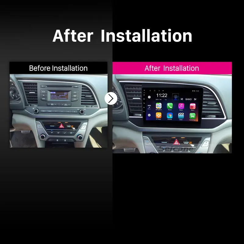 Seicane Автомобильный GPS Navi 10 1 &quot2DIN Android 8 для Hyundai Elantra 2016 Bluetooth стерео головное