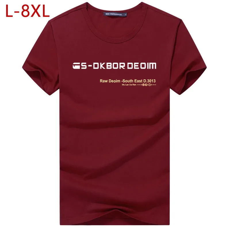Мужская футболка с коротким рукавом черная в стиле хип хоп размеры 5XL 6XL 7XL 8XL лето