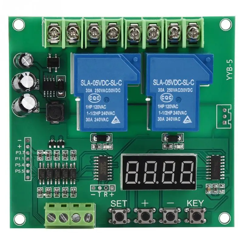 YYB 5 12v 24v двигатель вперед/Обратный Управление доска два реле задержки времени
