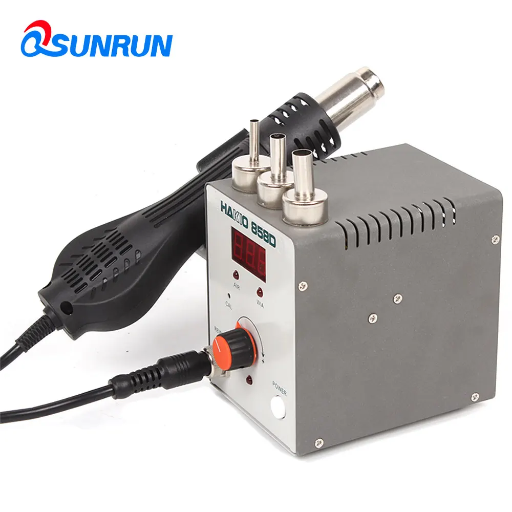 Фото QSUNRUN паяльная станция горячего воздуха 858D HAKIO SMD цифровая температура дисплей QSUNRUN паяльная станция горячего воздуха 858D HAKIO SMD цифровая температура дисплей