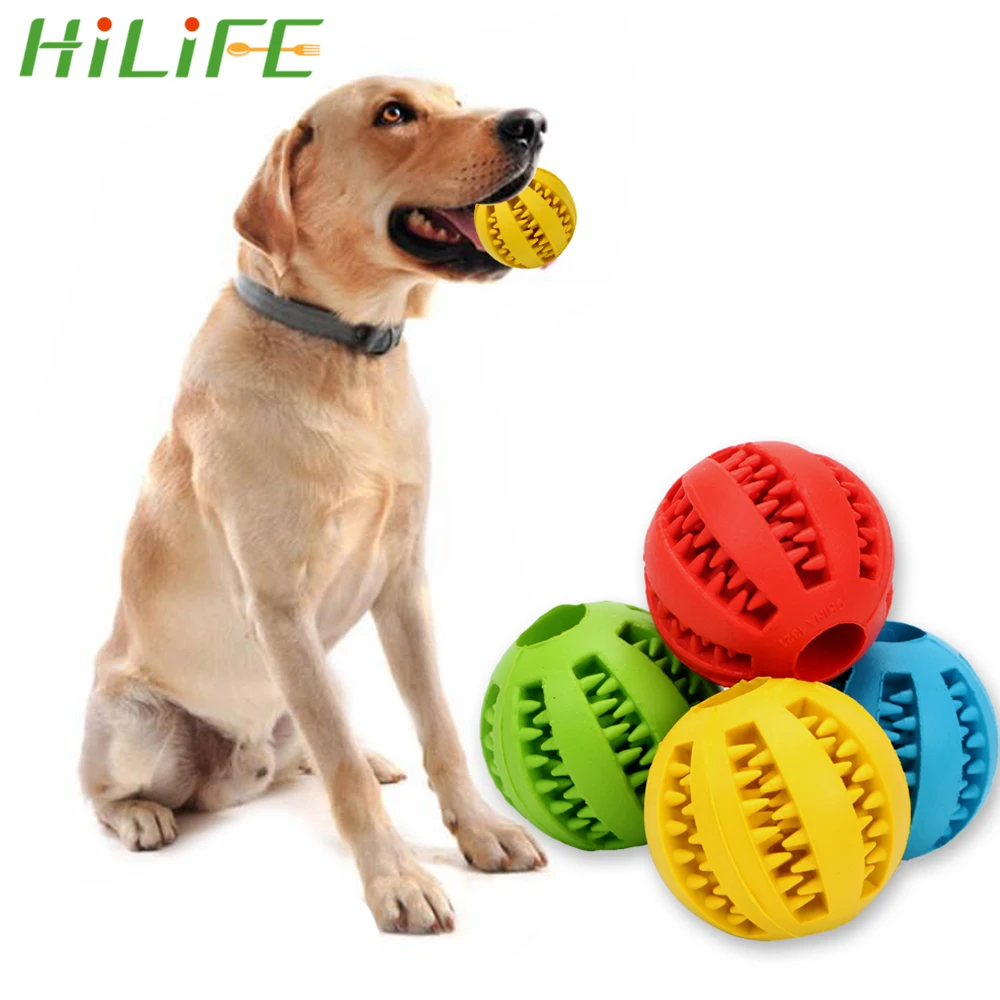 Эластичный мяч для собак и кошек HILIFE интерактивный резиновый чистки зубов