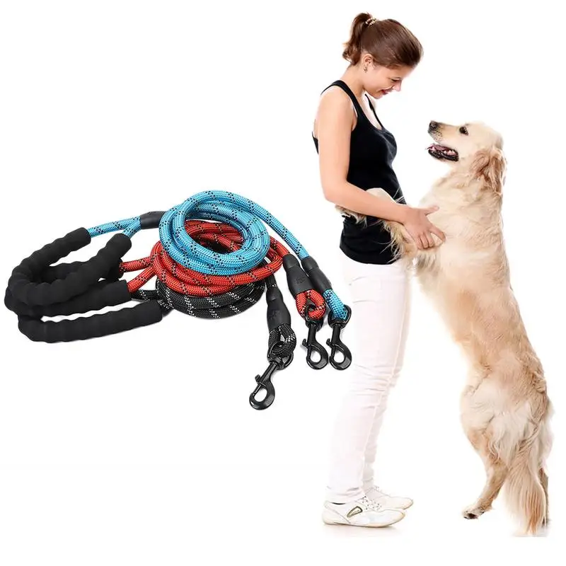 5ft Pet's отражающий поводок Тяговая веревка ночник эластичная нейлоновая