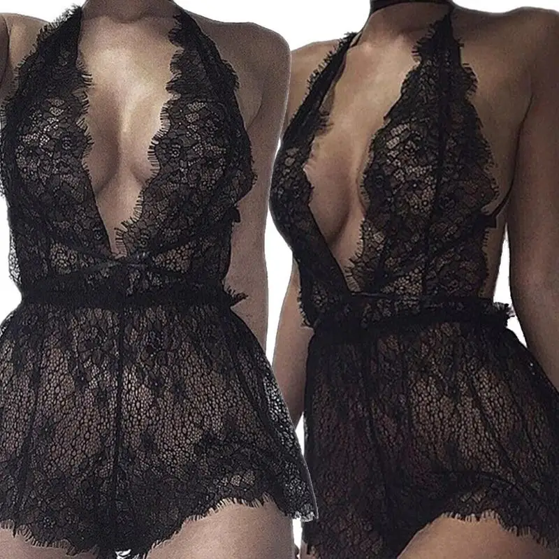 Сексуальная кружевная кружево спинки боди пикантные и полые кофточка от пижамы