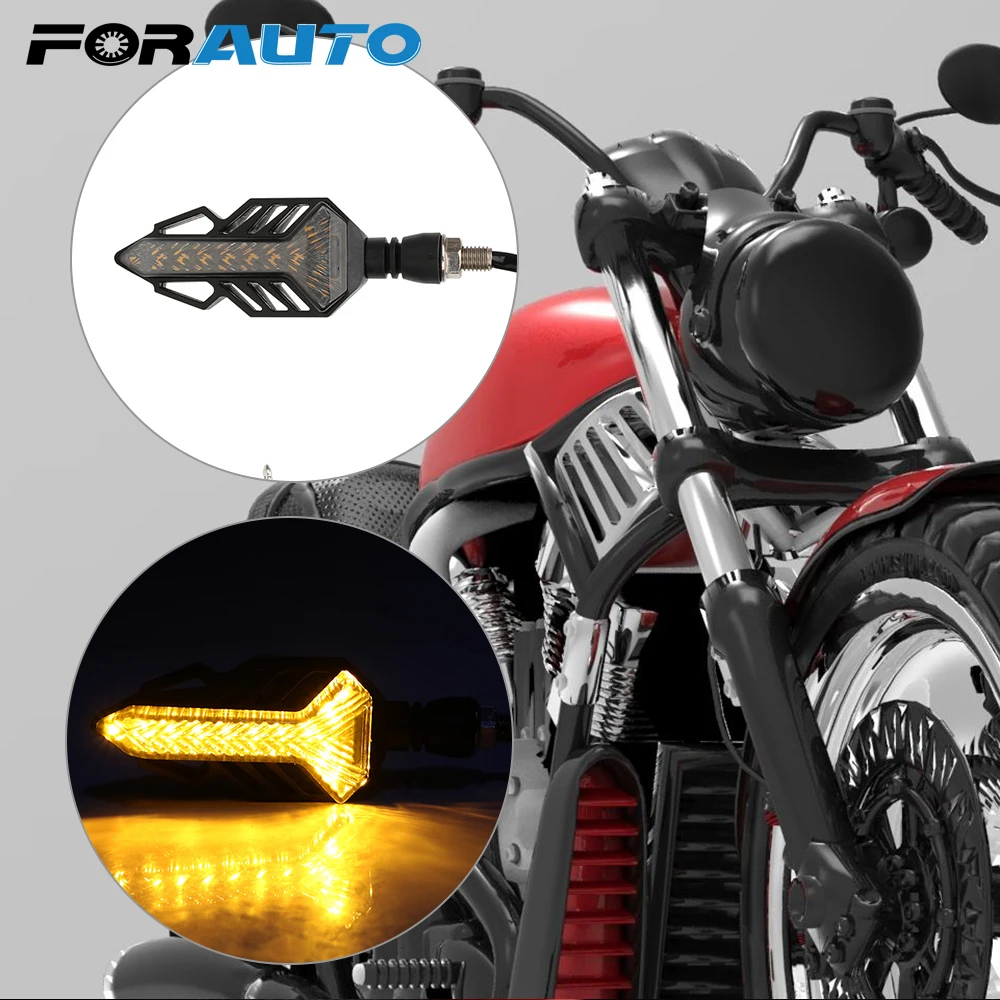 

FORAUTO 12V Универсальный мотоциклетный светодиодный светильник с поворотным сигналом, индикаторная лампа, водонепроницаемые аксессуары для м...