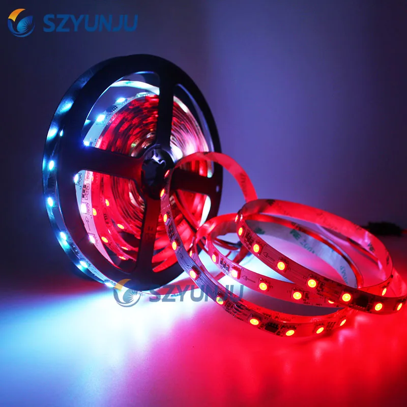 WS2818 IC DC12V 5050 RGB полноцветный светодиодный ленточный светильник непрерывная 30 60leds/M