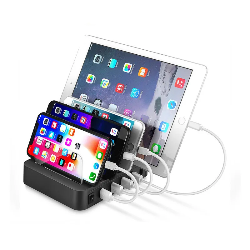 Универсальная зарядная станция с 4 USB-портами настольное зарядное устройство