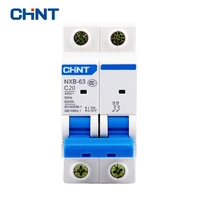 chnt small circuit breaker household two pole mini circuit breaker nxb 63 2p 20a 400v 50hz air switch new dz47