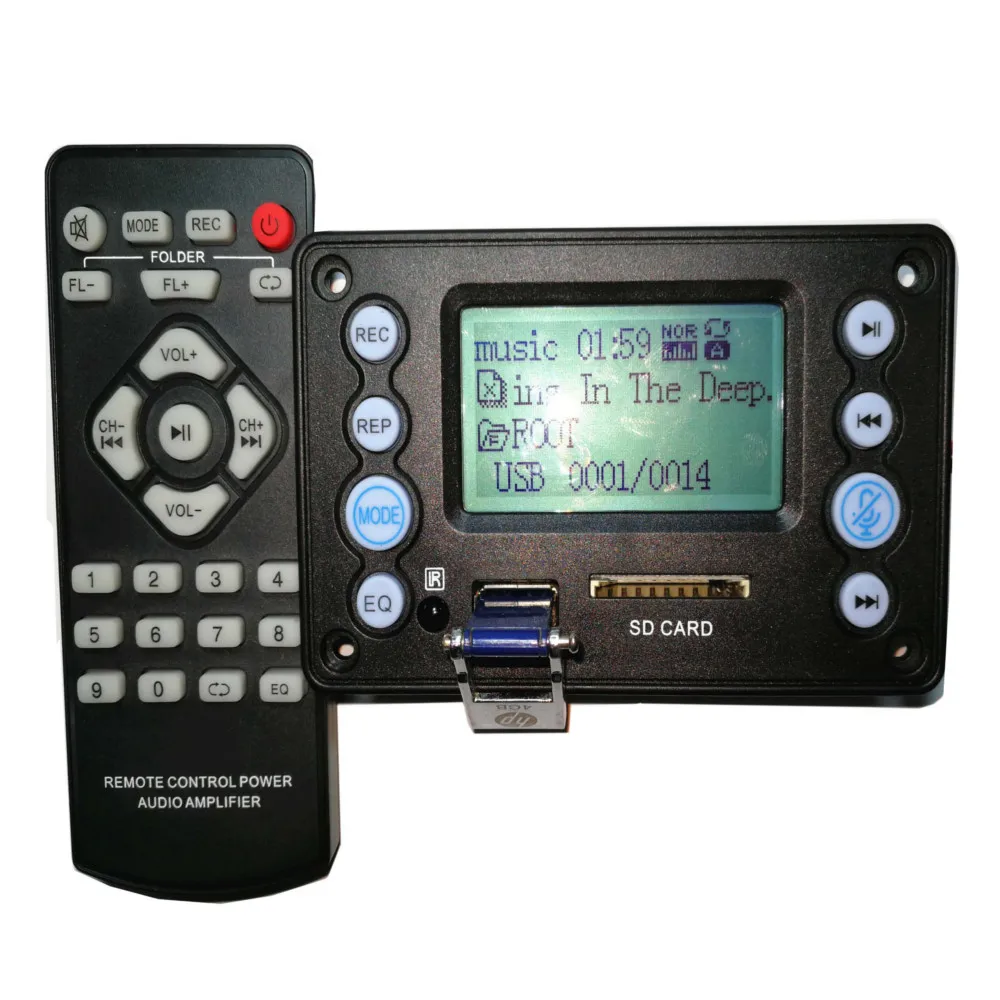 LEORY CY68 5 в 12 В MP3 WAV WMA APE bluetooth 4 2 аудио декодер с рекордером двухканальный радио