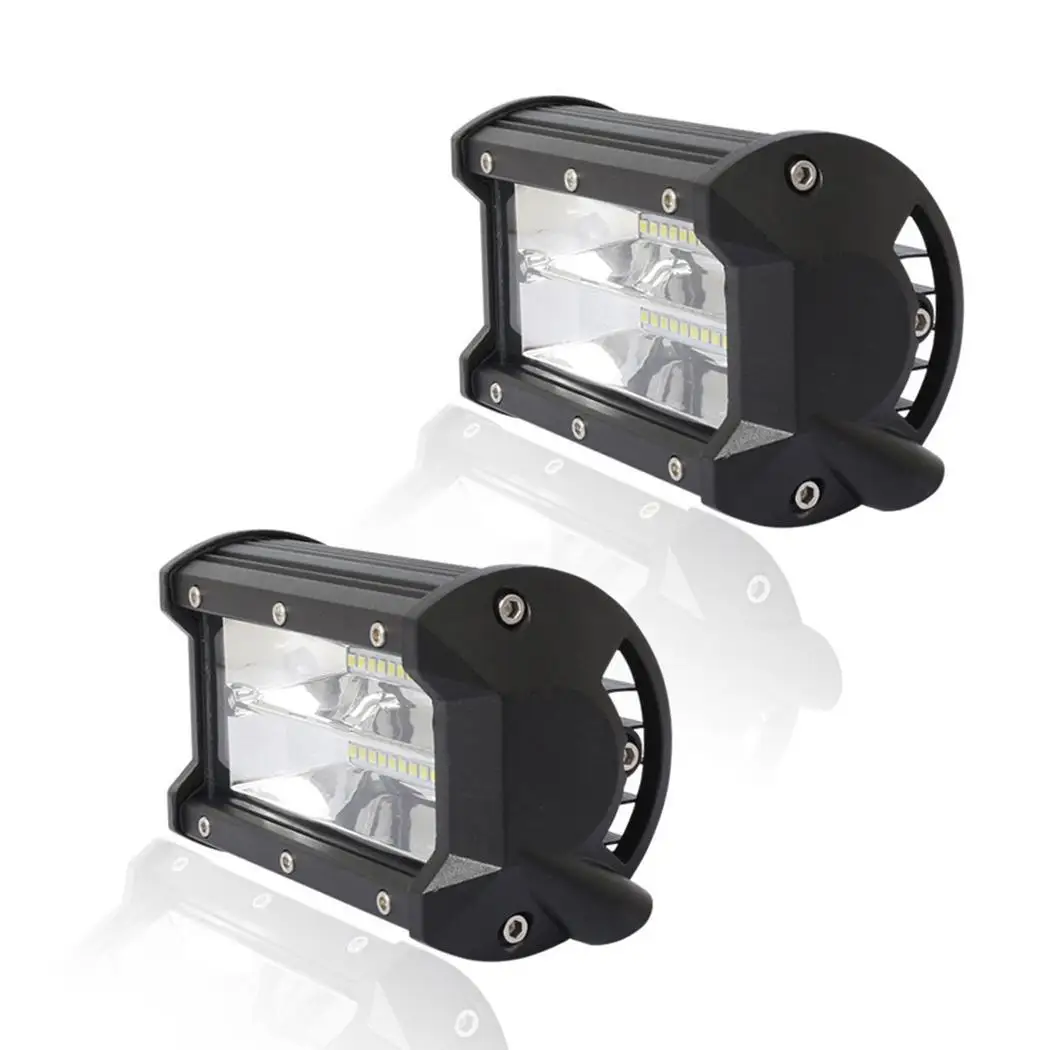New 72W Modified Off-road Vehicle LED Bar Light Roof Wafer vehicle lights Lamp 6000K 10-30V DC General IP 67 Set | Автомобили и