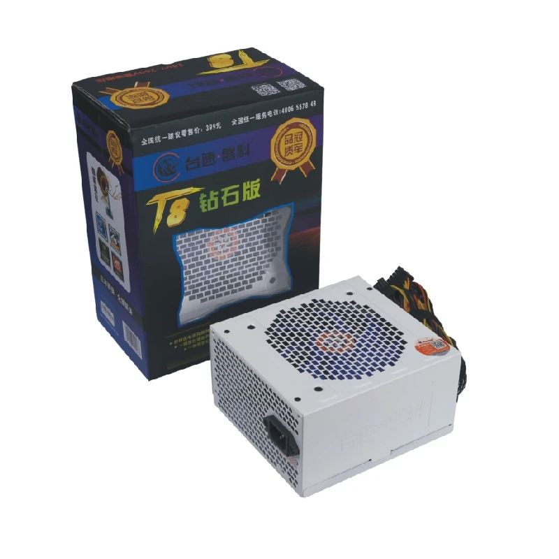 90-270V Max 550W блок питания компьютера ПК Cpu 12V 20 + 4Pin 120Mm тихий вентилятор Pcie-E Sata адаптер