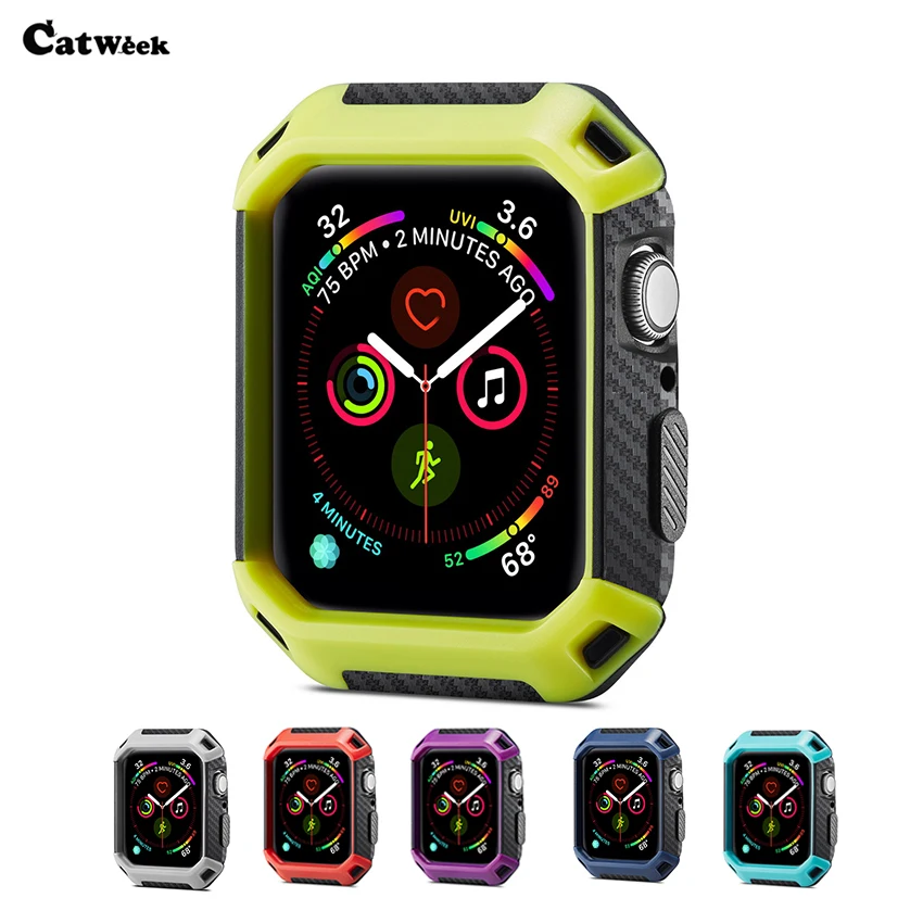 Для Apple Watch 4 40 мм 44 тонкий 2 в 1 ТПУ PC доспехи рамка 360 Полное покрытие Чехлы для Iwatch 4S