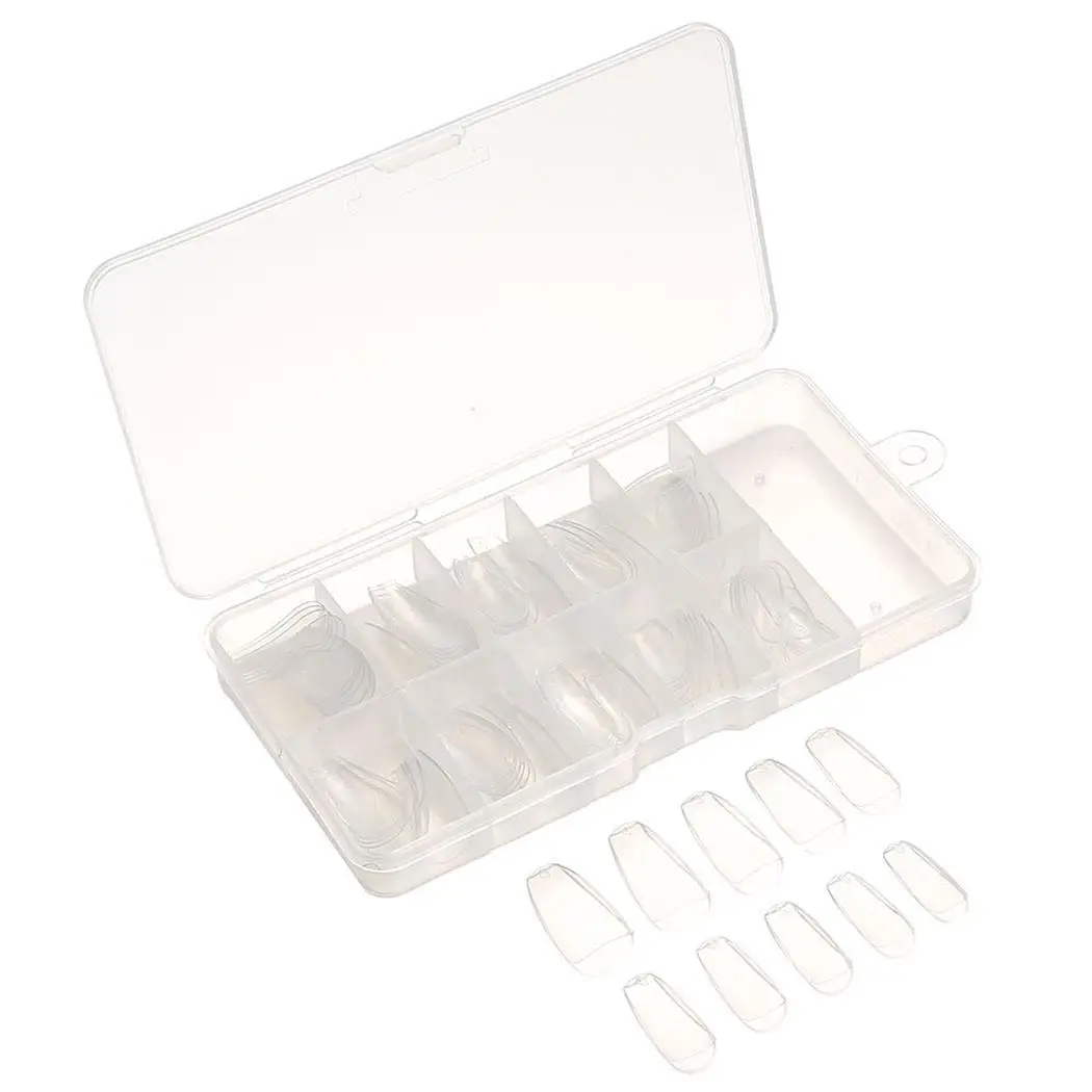 Nails Полный маникюр поддельные французский арт Ложные ногти покрытие ногтей