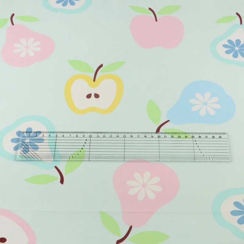 News Cute Fruit Designs Light Blue Cotton Fabric Quilting Patchwork Bedding Clothing Doll Decoration Tissue CM Home Textile|clothing boxers|clothing
