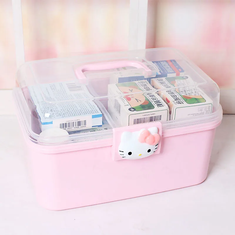 Hello Kitty Пластиковый Контейнер Для Хранения Подарочная игрушка коробка для