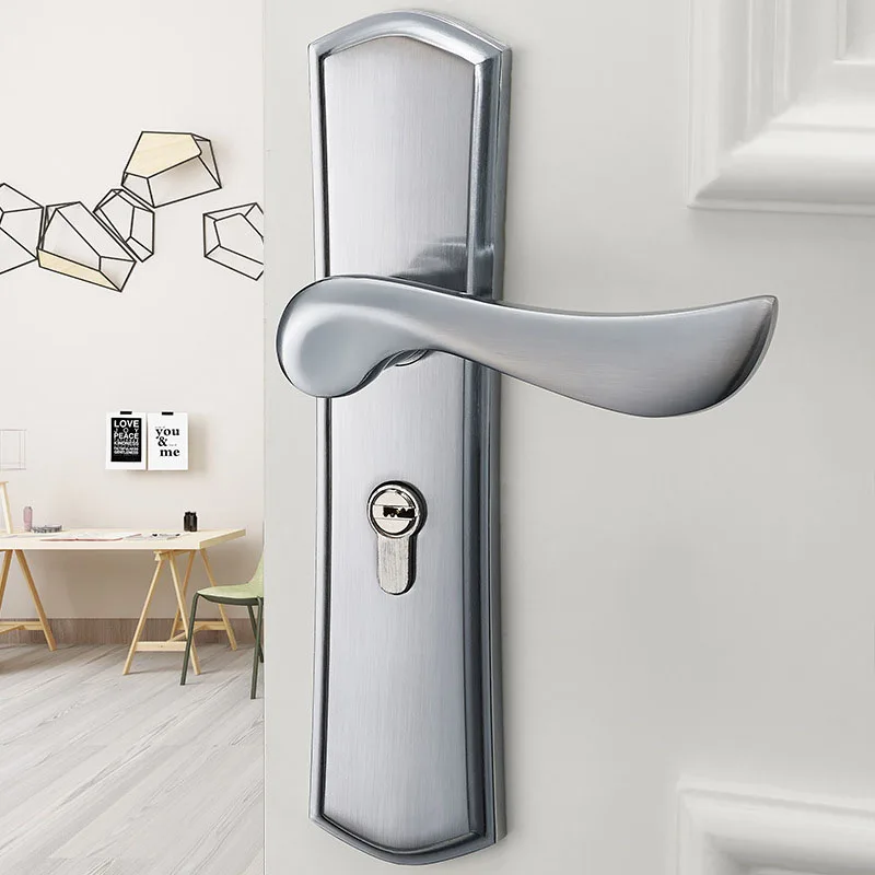 Новый простой сплав раздвижной дверной замок ручка Keyed защелка для двери