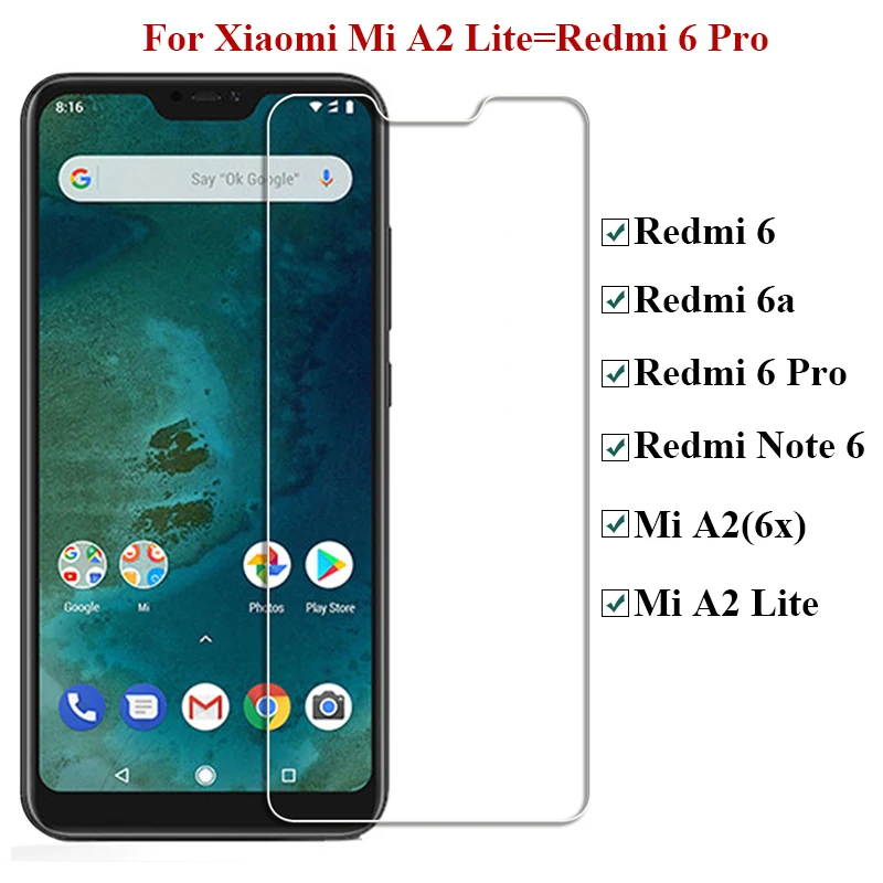 Закаленное стекло для Xiaomi Redmi Note 6 Pro Mi A2 Lite Стекло 9H с полным покрытием Защитная