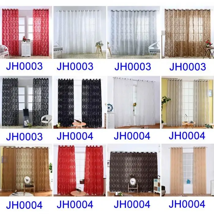 

Hot Beautiful 100x200CM Wrap Waves Bubble Scissors Window Curtain Bedroom Polyester Curtain Drape High Quality FBE3