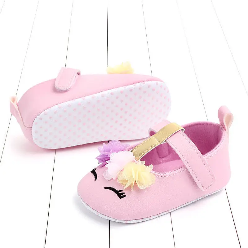 

Infant Newborn Baby Girls Princess Soft PU Leather Crib Shoes Walking Flat Shoes Floral Baby Girl Shoes