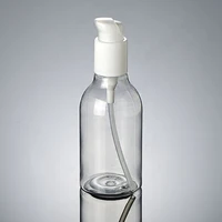 pet 200ml plastic shampoo bottle refillable makeup empty shower gel bottles clear skincare packaging
