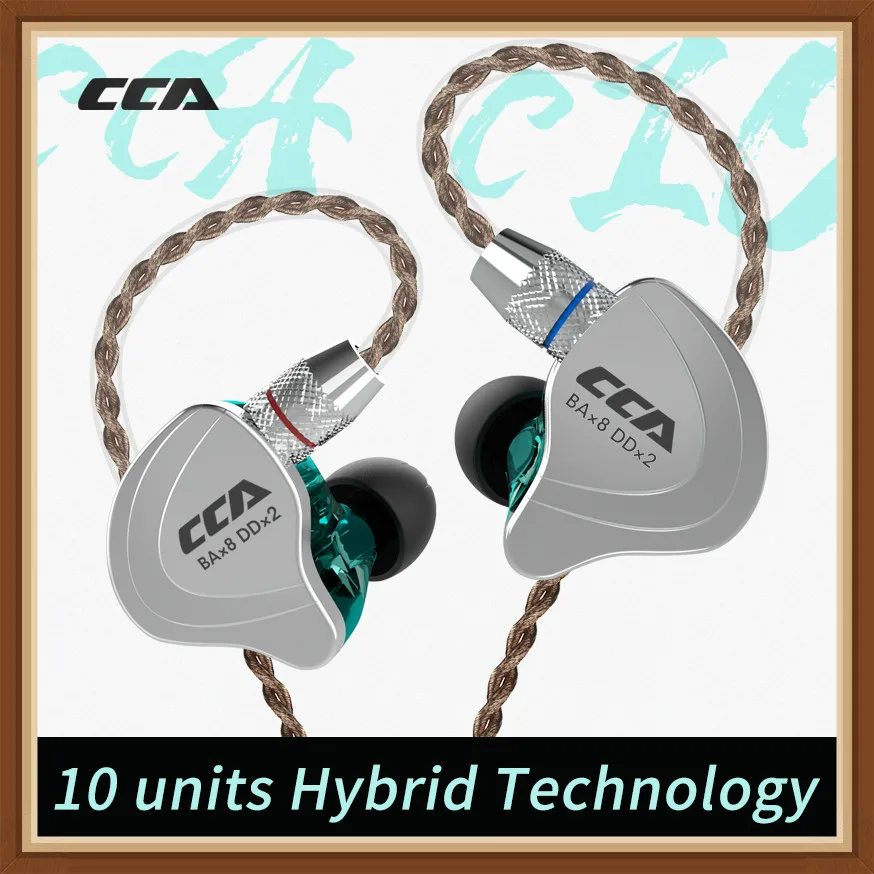 

CCA C10 4BA+1DD Hybrid In Ear Earphone HIFI DJ Monito Running Sports Earphone 5 Drive Unit Headset Noise Cancelling Earbuds