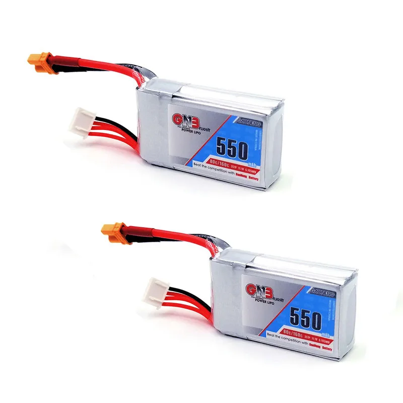 Gaoneng GNB 11 1 В 550 мАч 80C/160C 3S Lipo батарея с разъемом XT30 для FPV Racer Racing Drone запасные