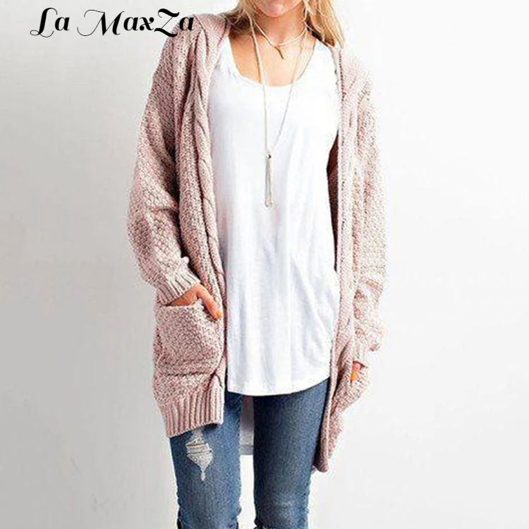 Long Solid Sweaters Fashion 2018 Women Casual V Neck Knitted Cardigan Sleeve Autumn Winter Tops for |