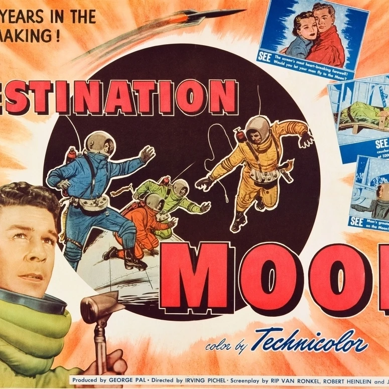 Destination Moon Left: Джон Арчер на постере Art 1950. Постер с фильмом Masterprint (14x11)|Таблички и
