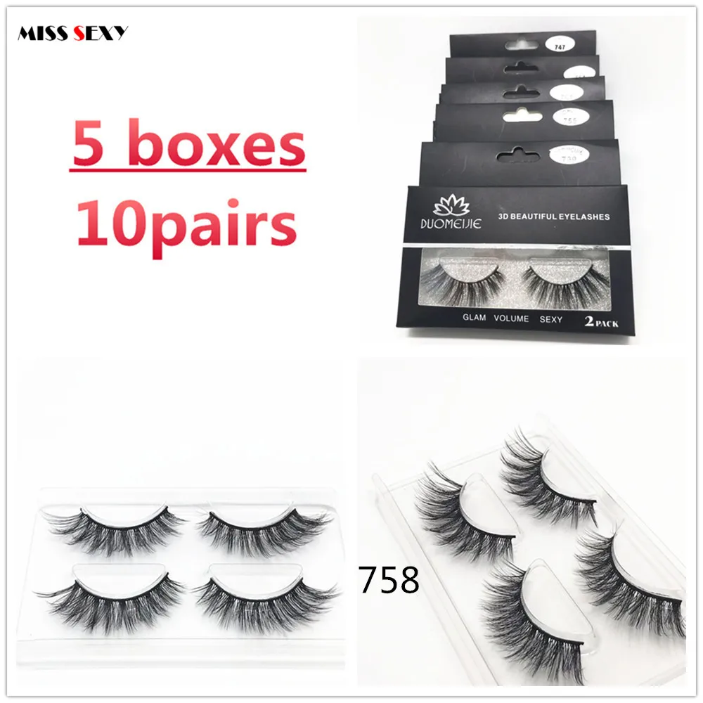 10 пар Misssexy lash 3d норковые ресницы натуральные накладные длинные для макияжа