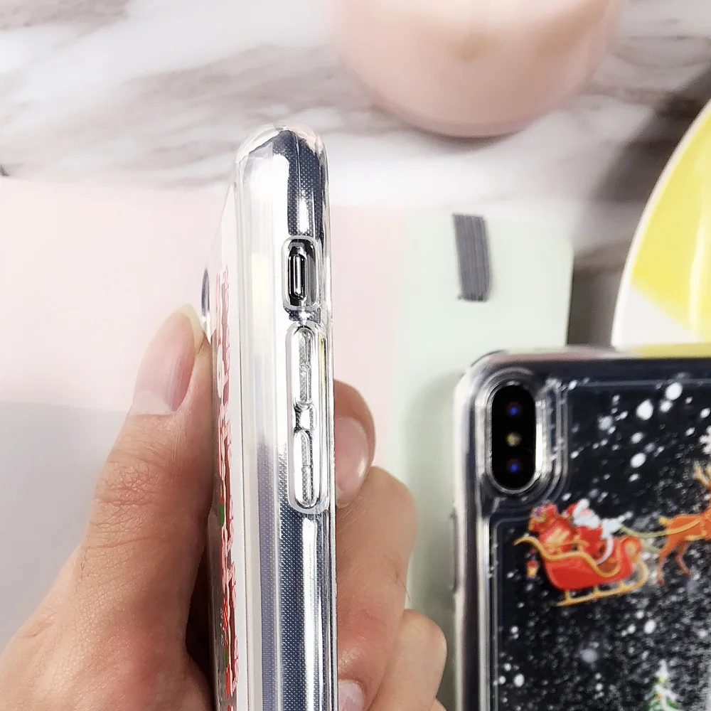 Чехол CASEIER Snow для iPhone 7 XR XS Max 8 Plus 6 6s Рождественский новогодний чехол X белый